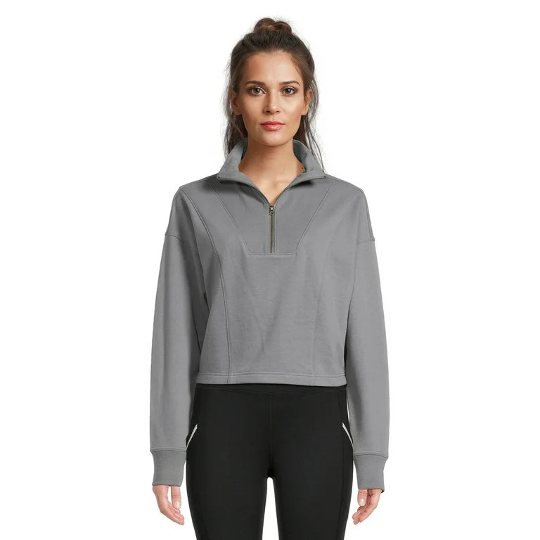 Avia Women's Fashion Quarter Zip Sweatshirt | Walmart (US)