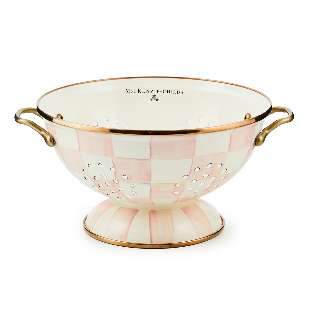 Rosy Check Large Colander | MacKenzie-Childs