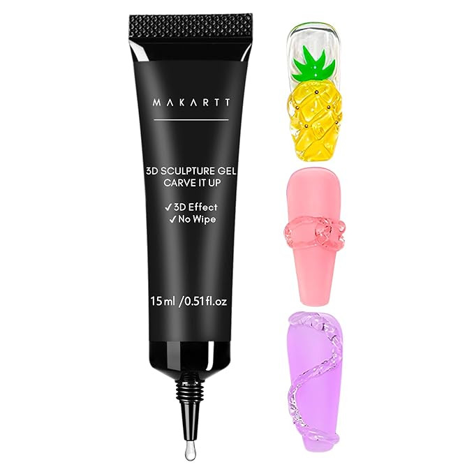 Makartt 15g 3D Sculpting Gel Nail Glue for Nail Designs and DIY Nail Art - Clear Gel Polish for D... | Amazon (US)