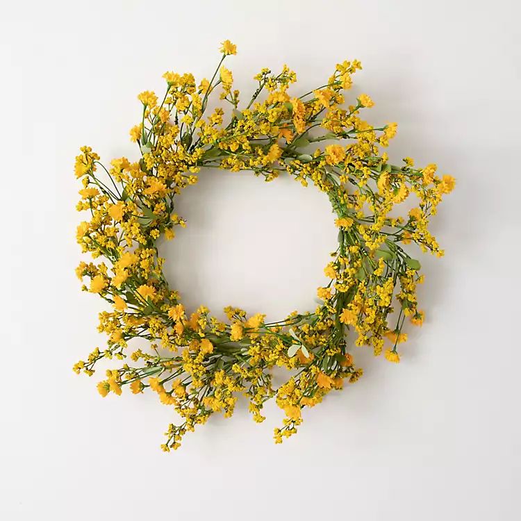 New! Yellow Wildflower Wreath | Kirkland's Home
