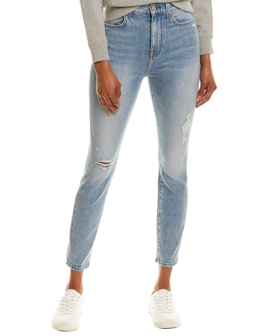 7 For All Mankind High-Waist Vail Destroyed Ankle Skinny Leg Jean | Gilt