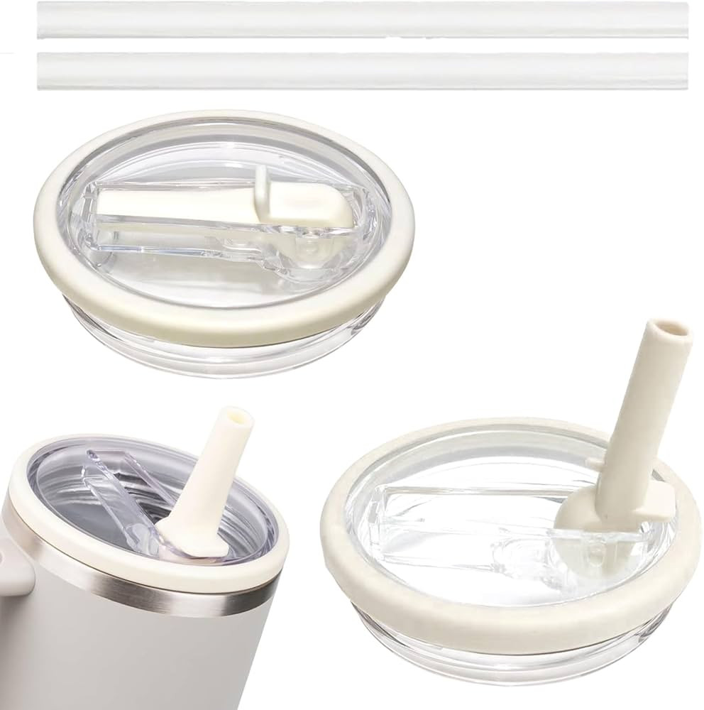 40 OZ Tumbler Flip Straw Lid Replacement Fit for Stanley Quencher Tumbler, 2 PCS Spill Proof and ... | Amazon (US)