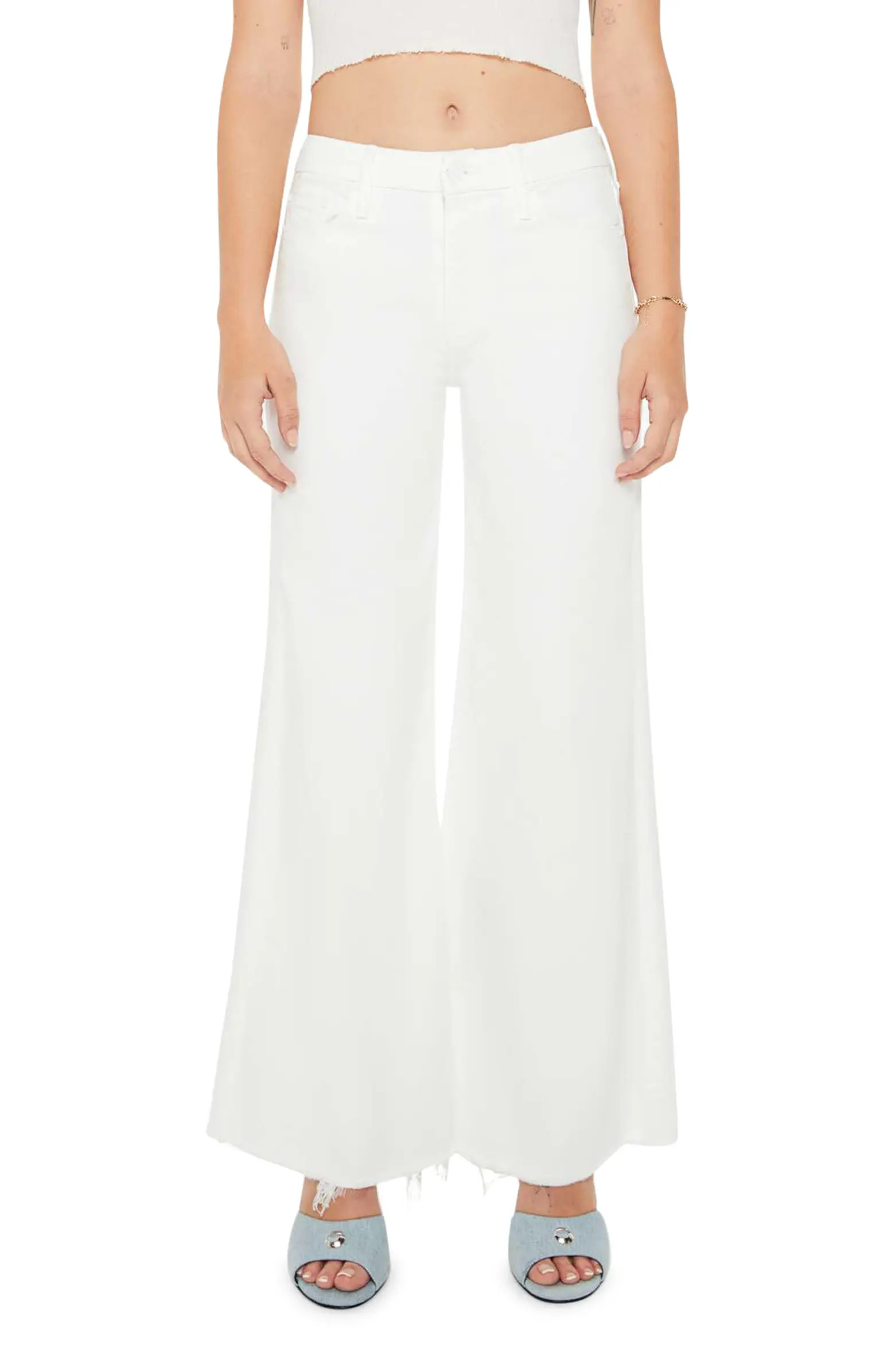 Lil' Roller Frayed Wide Leg Jeans | Nordstrom