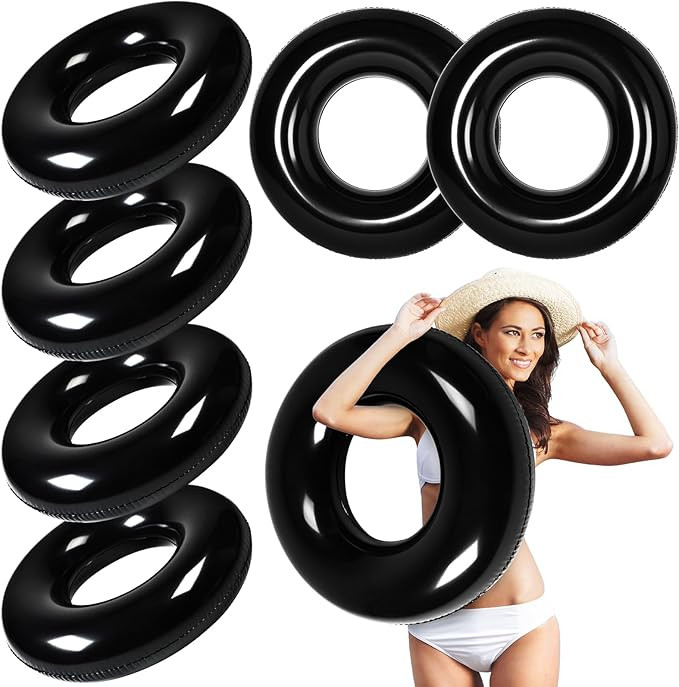 6 Pcs Inflatable Pool Floats 28 Inches Swim Tube Bulk for Adults Swimming Ring Pool Floaties for ... | Amazon (US)
