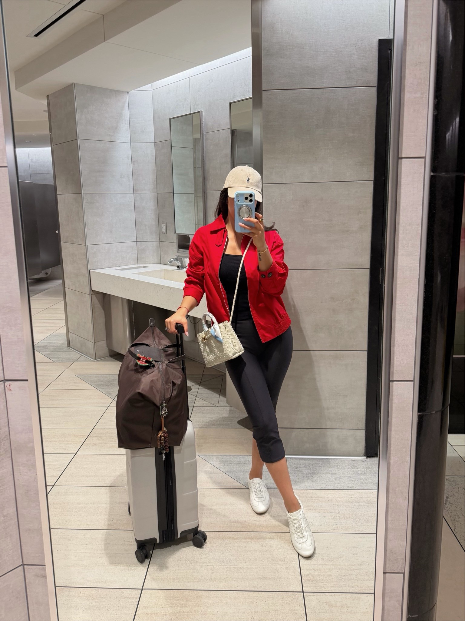 My current travel outfit ✈️

Wasn’t originally a fan of capri pants but here I am. I love this pair of capris from Skims! Styled them with an oversized red jacket and some white sneakers for a comfy airport outfit!


Travel outfits, comfy outfit, red jacket, summer outfit, capri outfits, travel ootd

#LTKTravel #LTKActive #LTKootd