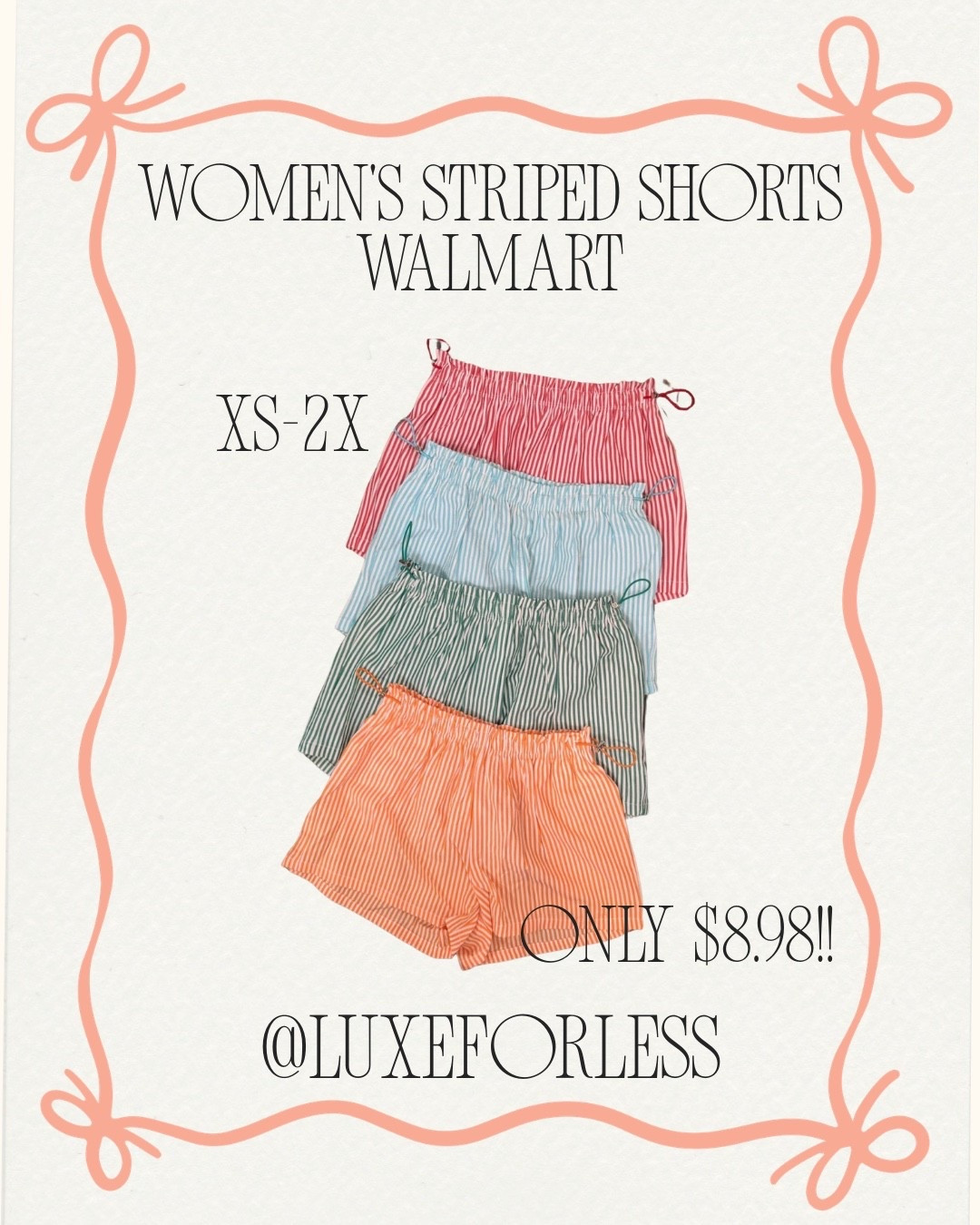 These striped shorts are so stylish & would be perfect SPRING outfit or swimsuit cover! 🌷💛 ONLY $8.98!!!

#LTKSeasonal #LTKmomlife #LTKgrwm