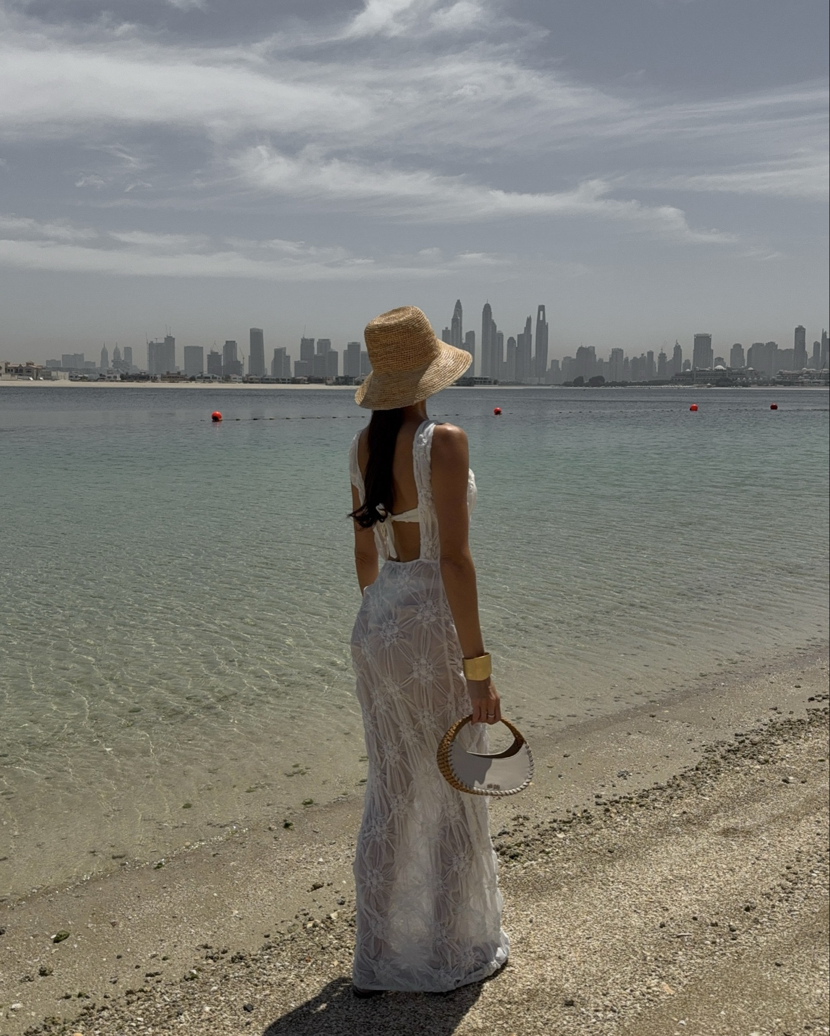 blue dress for baby girl Pink Lily Come Sail Away Neutral Striped Maxi Dress main image 0
