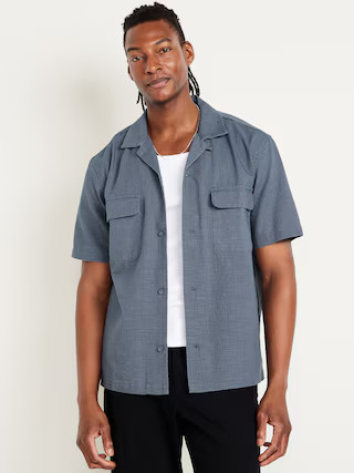 Short-Sleeve Utility Camp Shirt | Old Navy (US)
