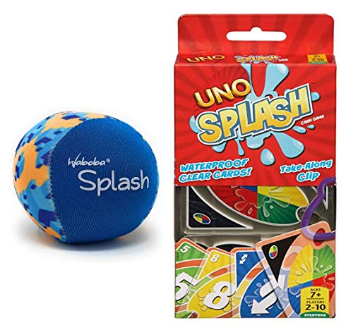 UNO Splash Card Game and Waboba Splash Water Bouncing Ball- 2 Pool and Beach Toys! | Amazon (US)