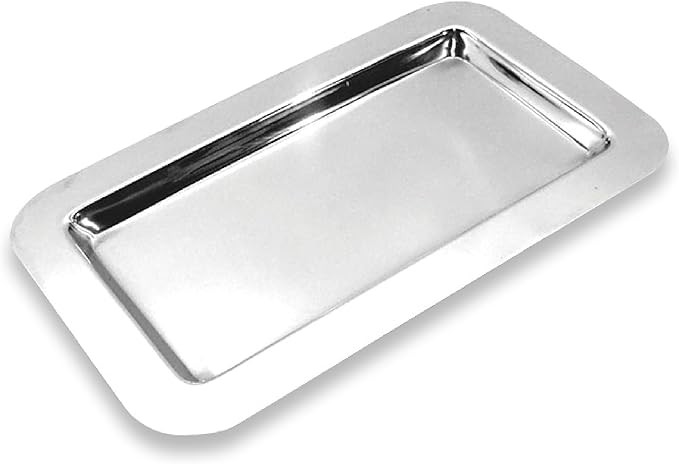 Frieling Silver Tray - 9.4 x 5.6 in Rectangular Polished Mirrored Finish - 18/10 Mirrored Stainle... | Amazon (US)