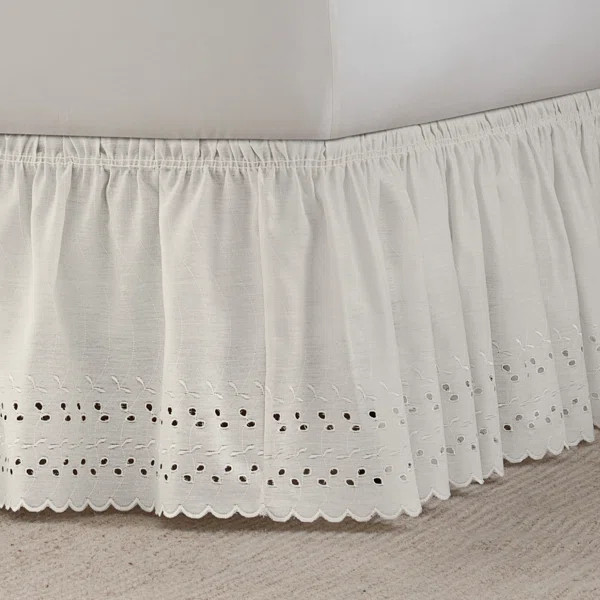 Wrap Around Eyelet Ruffled 18" Bed Skirt | Wayfair North America