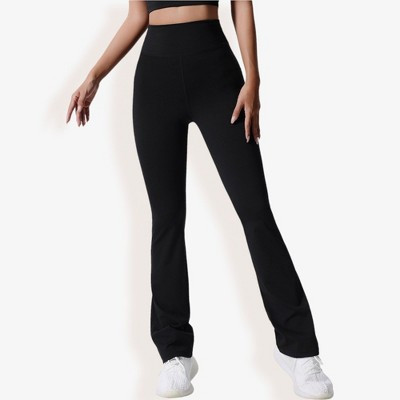Anna-Kaci Women's High Waist Bootcut Yoga Pants- Large, Black | Target