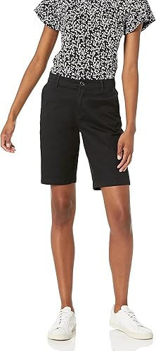 Amazon Essentials Women's Mid-Rise Slim-Fit 10" Inseam Bermuda Khaki Short | Amazon (US)
