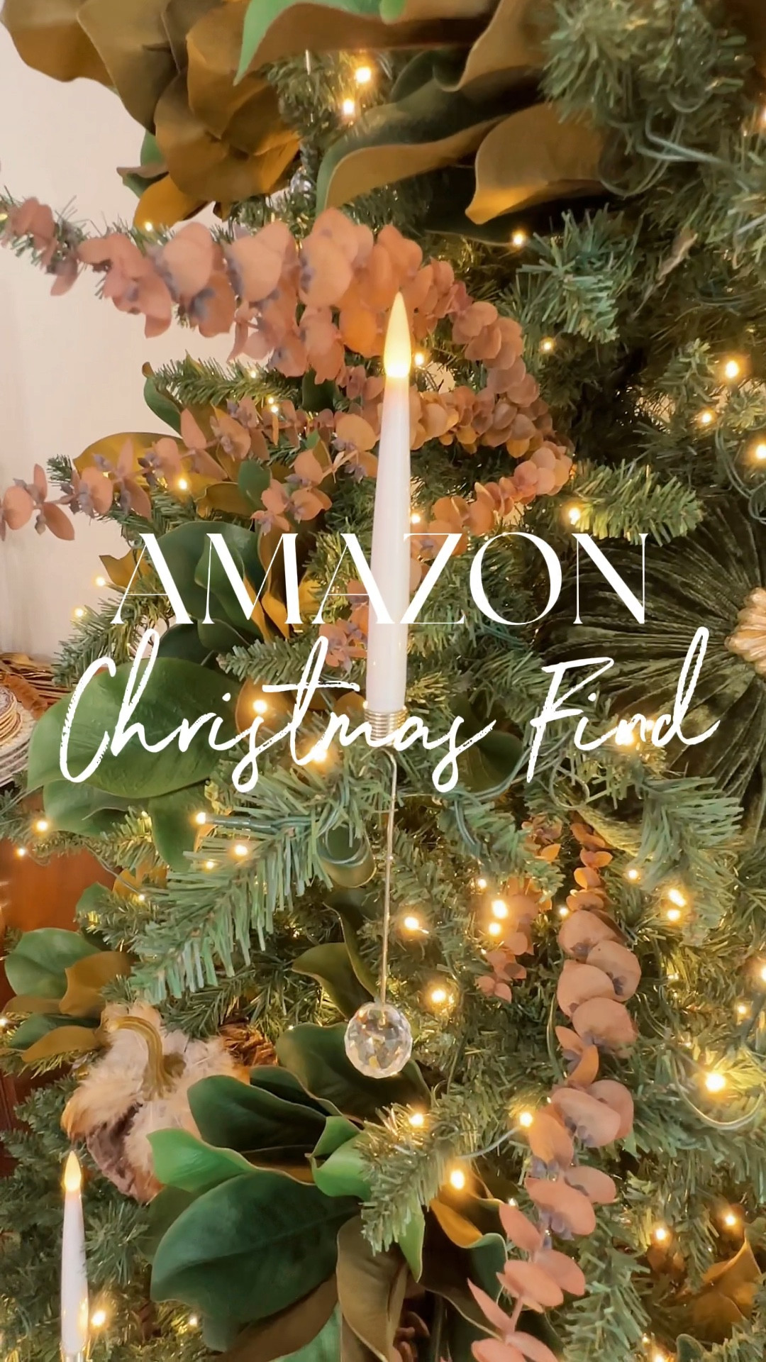 Amazon find, chandelier candle sticks with faux crystal or pearl, Christmas decor, Christmas tree

#LTKVideo #LTKhome #LTKHoliday