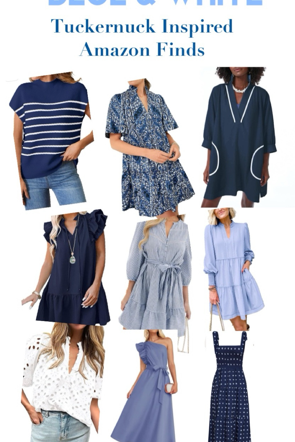 Classic Tuckernuck Inspired Amazin finds-all blue and white! 💙
