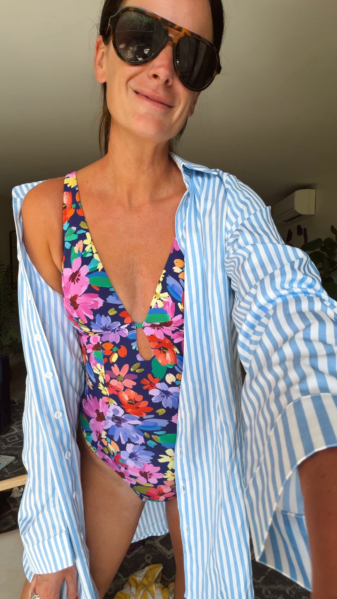 Cutest and easiest swim look from Amazon!! This one piece is so flattering and I’ll use and oversized shirt as a cover up anytime can! 

#LTKTall #LTKSwim #LTKSaleAlert