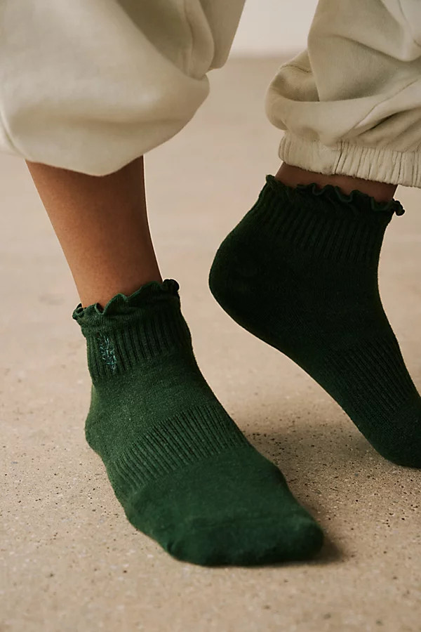 Movement Classic Ruffle Socks by FP Movement at Free People, Forest, One Size | Free People (Global - UK&FR Excluded)