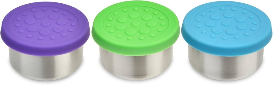 LunchBots Tiny Dips Condiment Containers - Set of 3 - Perfect Portion Cups - Spill Proof Lunch Bo... | Amazon (US)