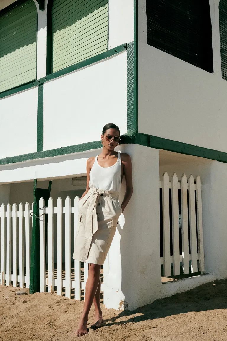 Utility Skirt - Light beige - Ladies | H&M US | H&M (US + CA)