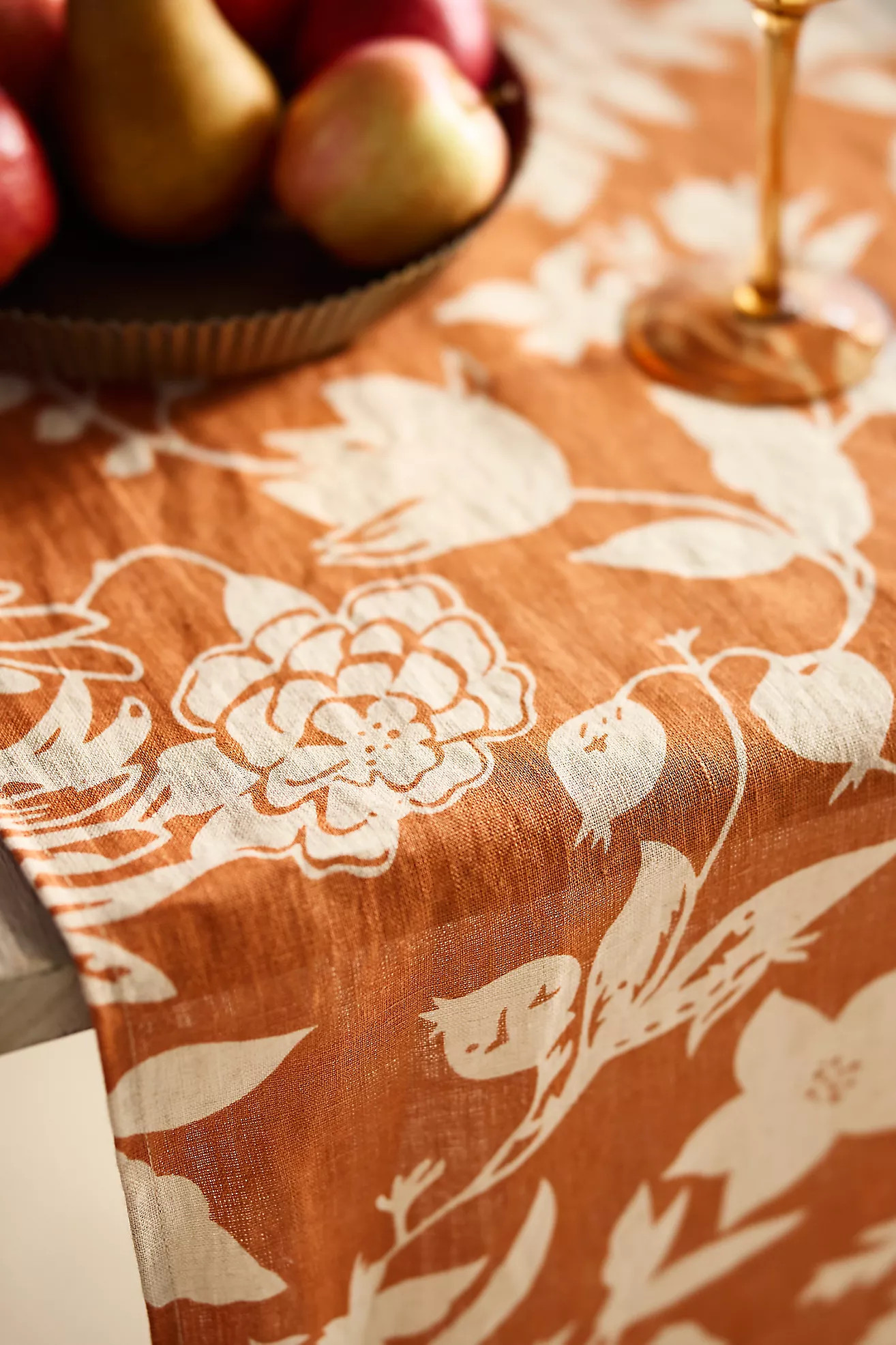 Autumn Botanical Linen Runner | Terrain