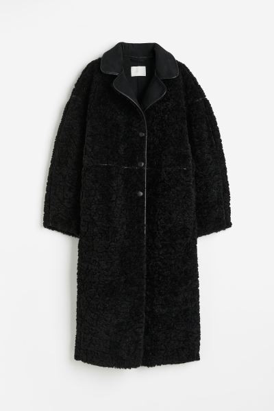 Teddy coat - Black - Ladies | H&M GB | H&M (UK, MY, IN, SG, PH, TW, HK)