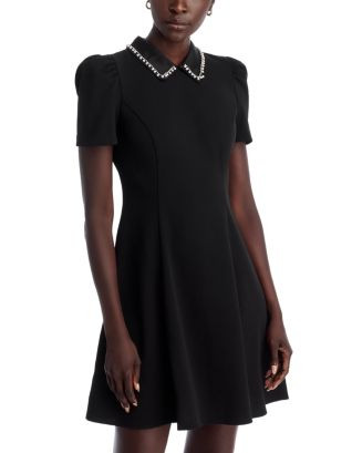 Satin Collar Mini Dress | Bloomingdale's (US)