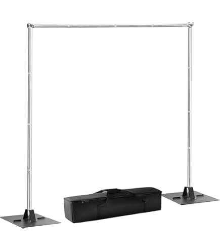 Wokceer 10 FT Backdrop Stand Heavy Duty Pipe and Drape Kit, Adjustable White Backdrop Stands for ... | Amazon (US)
