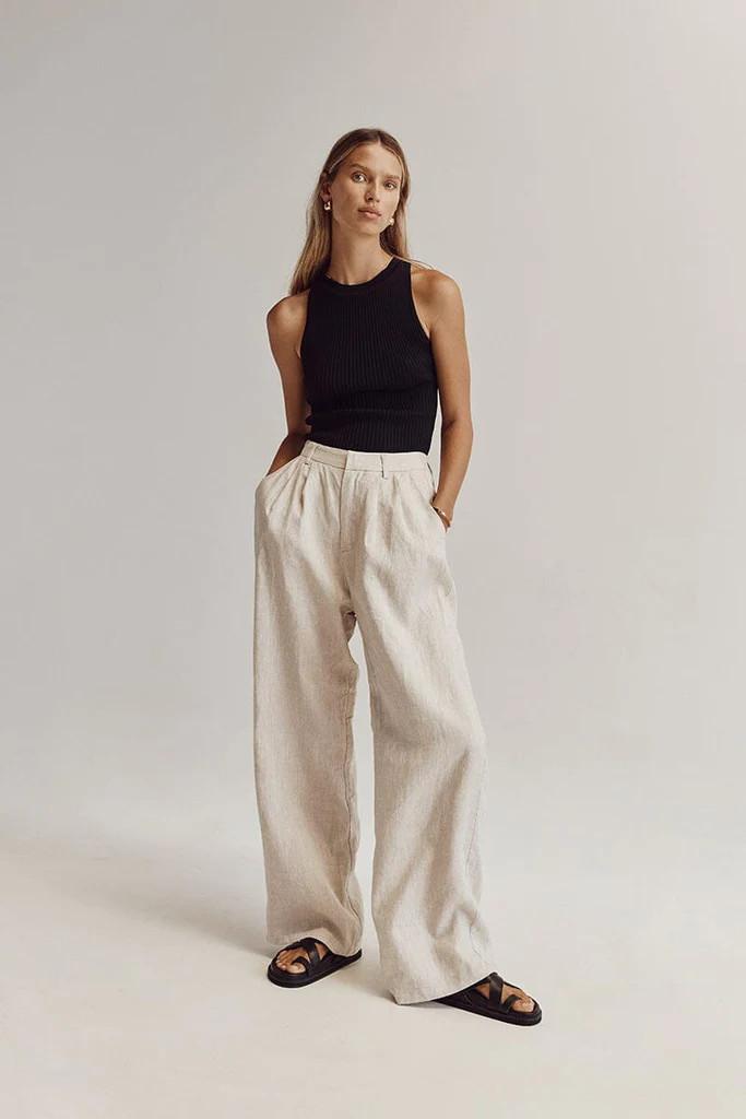 NORAH NATURAL LINEN PANT | DISSH