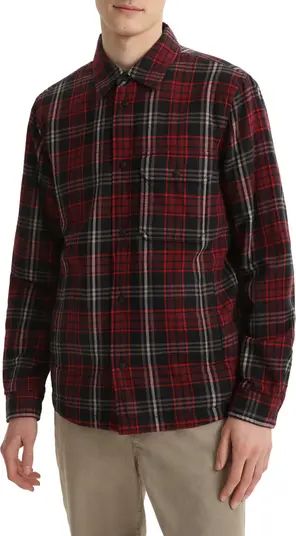 Woolrich Traditional Madras Lightly Padded Cotton Flannel Overshirt | Nordstrom | Nordstrom