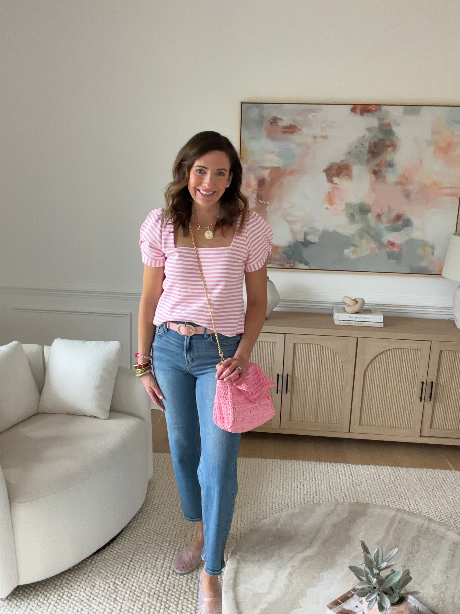 These @shopavara jeans are also apart of the sale and they are truly amazing! So stretchy, soft and cute with a belt!!

#LTKSaleAlert #LTKOver40 #LTKSeasonal