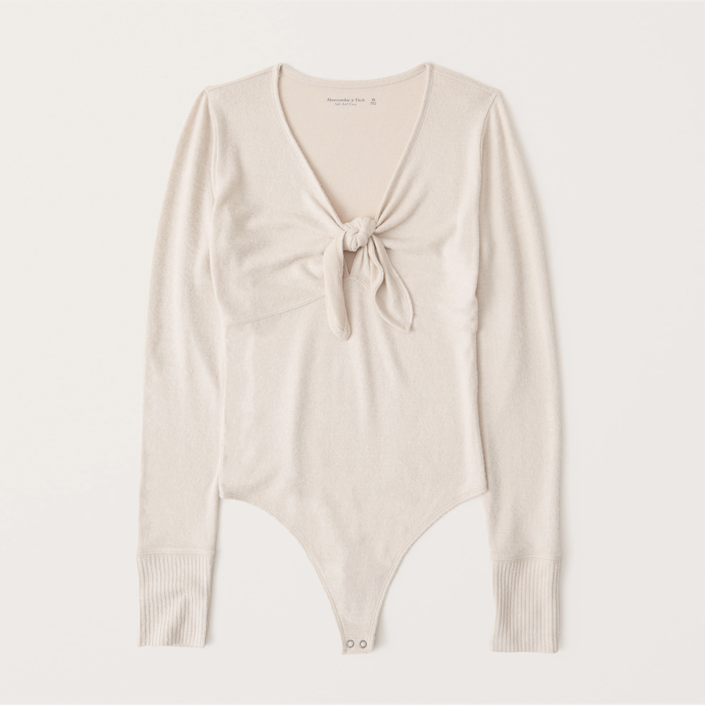 Cozy Tie-Front Bodysuit | Abercrombie & Fitch (US)