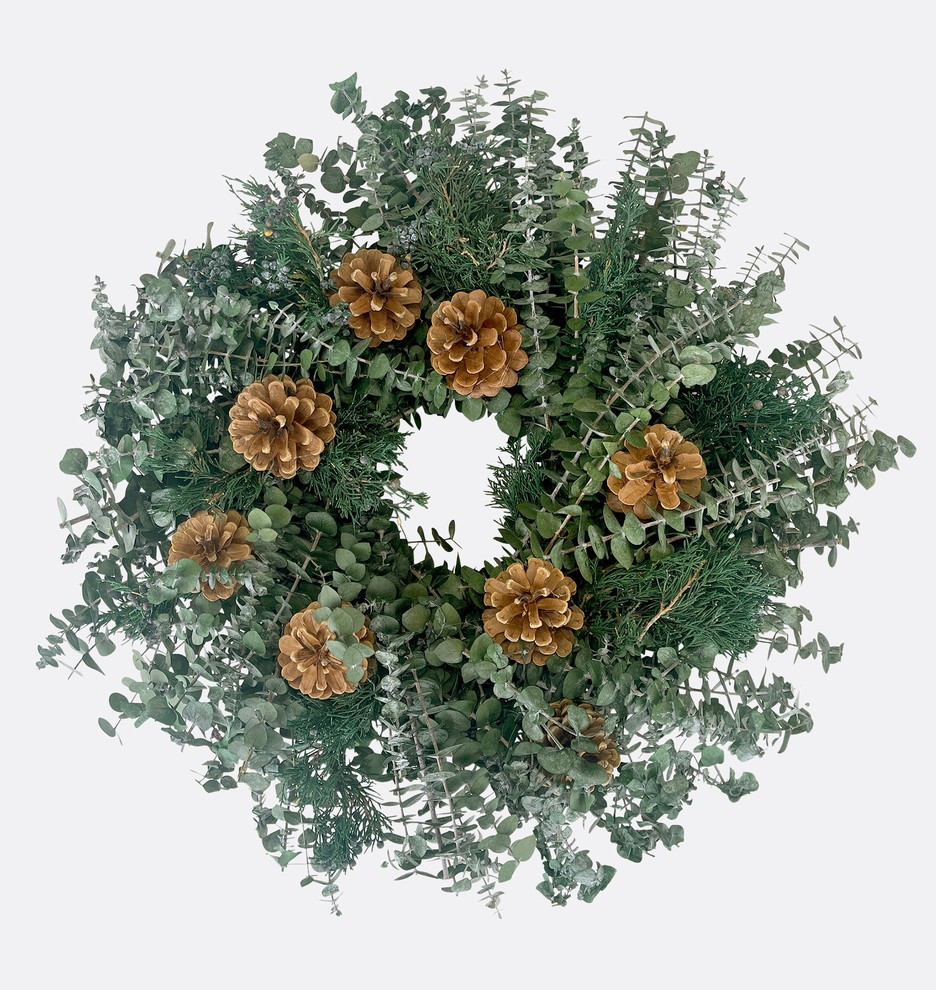 Evergreen Woods Pinecone 20" Wreath | Rejuvenation