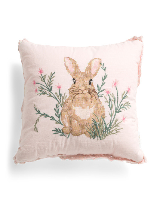 14x14 Springville Bunny Pillow | TJ Maxx