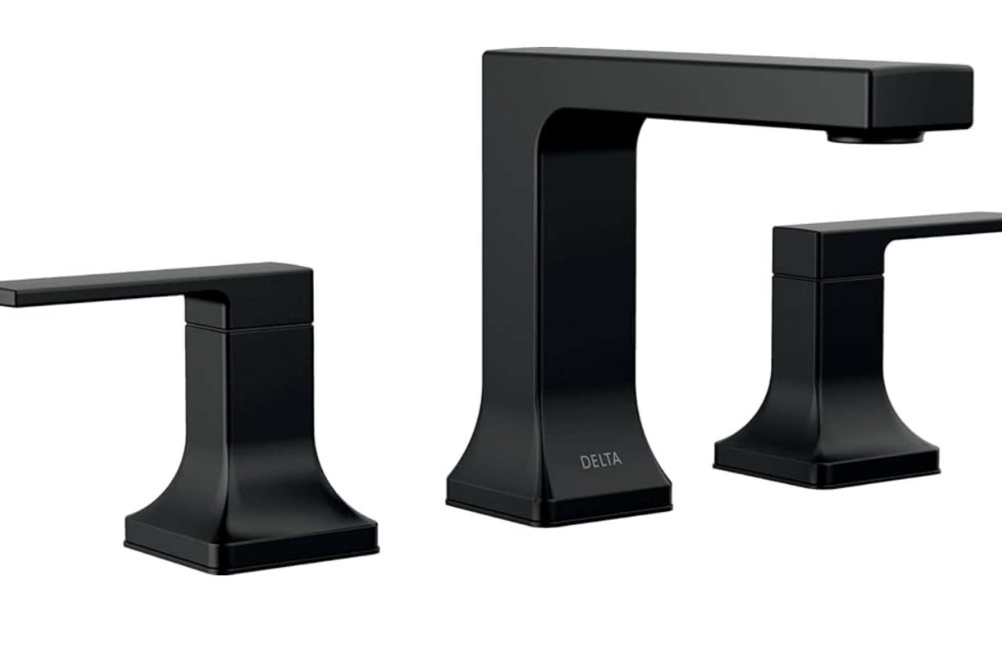 Delta Faucet Velum Widespread Bathroom Faucet 3 Hole, Black Bathroom Sink Faucet, 2 Handle Bathroom Faucet, Bath Faucet, Pop-Up Drain Assembly, Matte Black 3537LF-BLMPU

#LTKHome