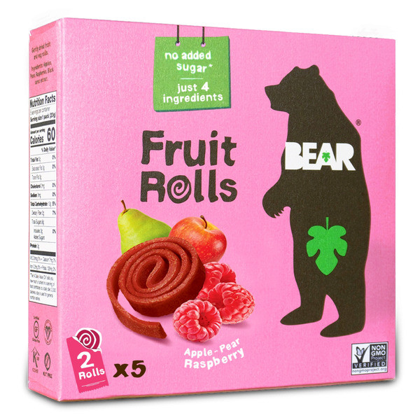 BEAR Snacks Fruit Rolls, Raspberry | Instacart