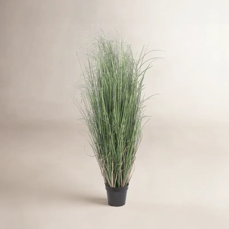 Kellan PVC Artificial Potted Green Curled Grass | Wayfair North America