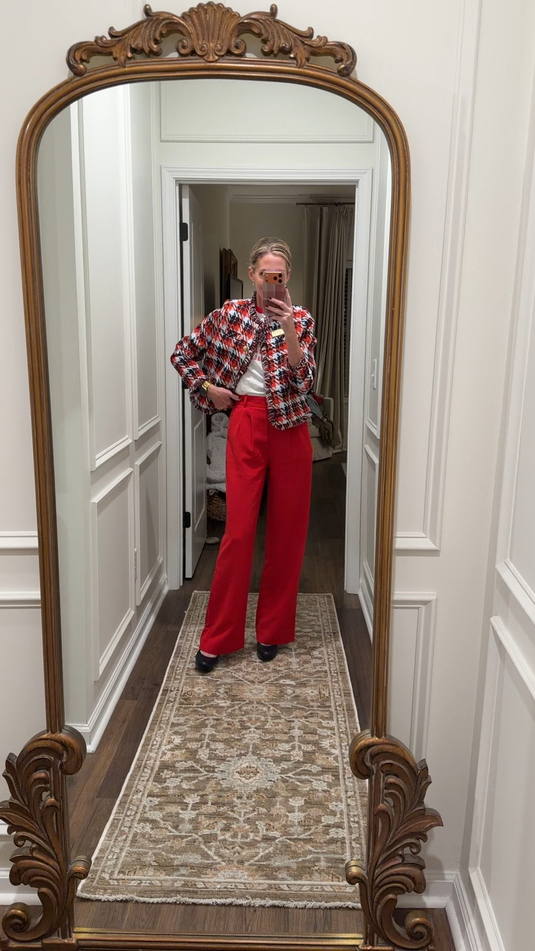 Today’s ootd. @abercrombie  pants and tee …. And @Walmart  blazer.