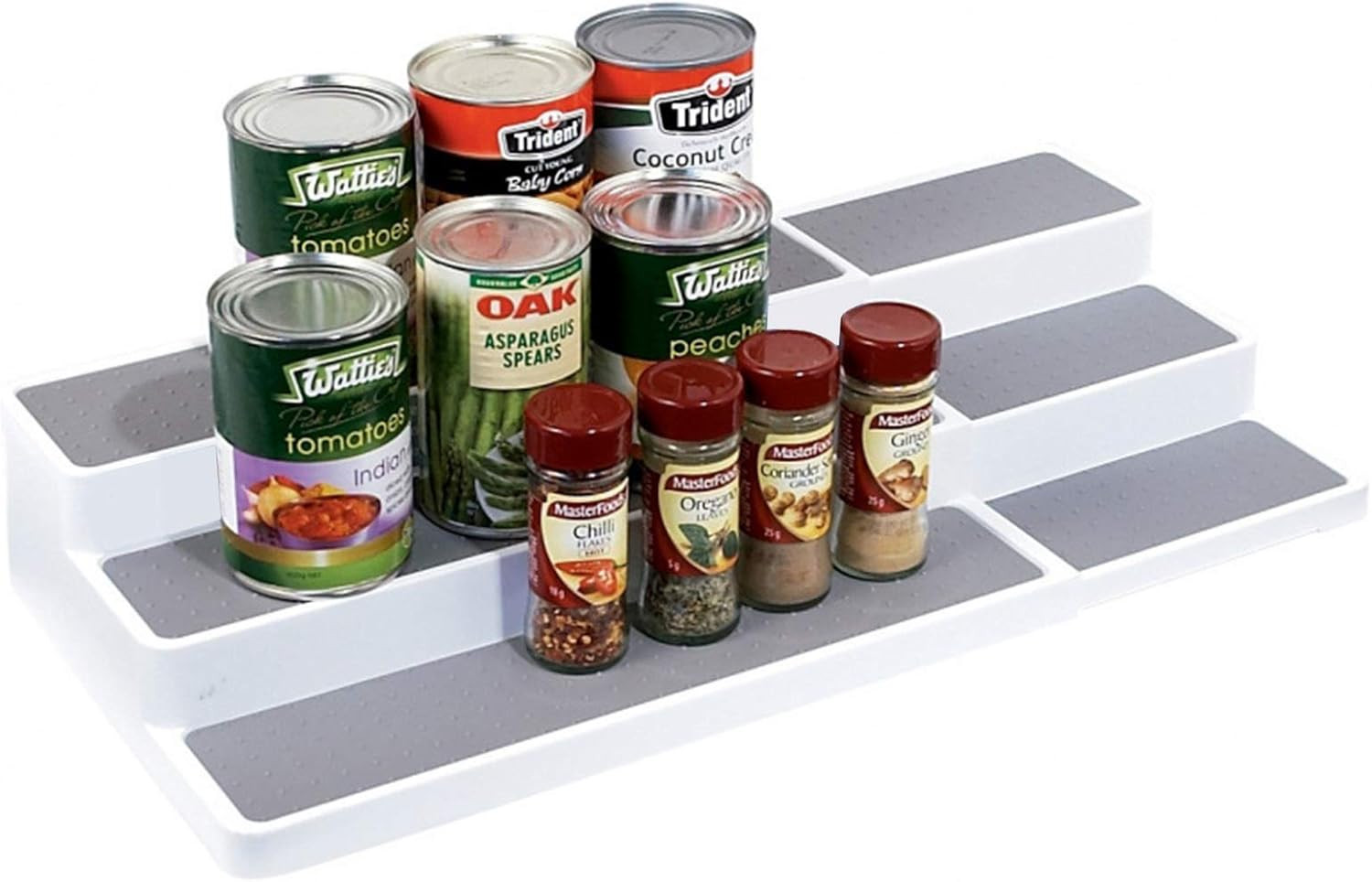 YCOCO 3-Tier Expandable Spice Rack Step Modern Design Waterproof and Non Skid Shelf Kitchen Organ... | Amazon (US)