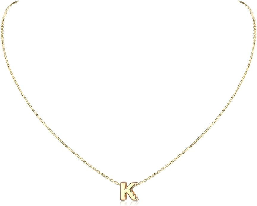ChicSilver 925 Sterling Silver Initial Necklace for Women Dainty Letter Jewelry Personalized Gift | Amazon (US)