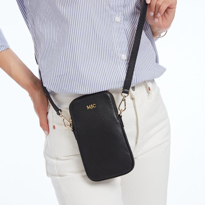 Classic Leather Phone Crossbody Bag | Mark and Graham