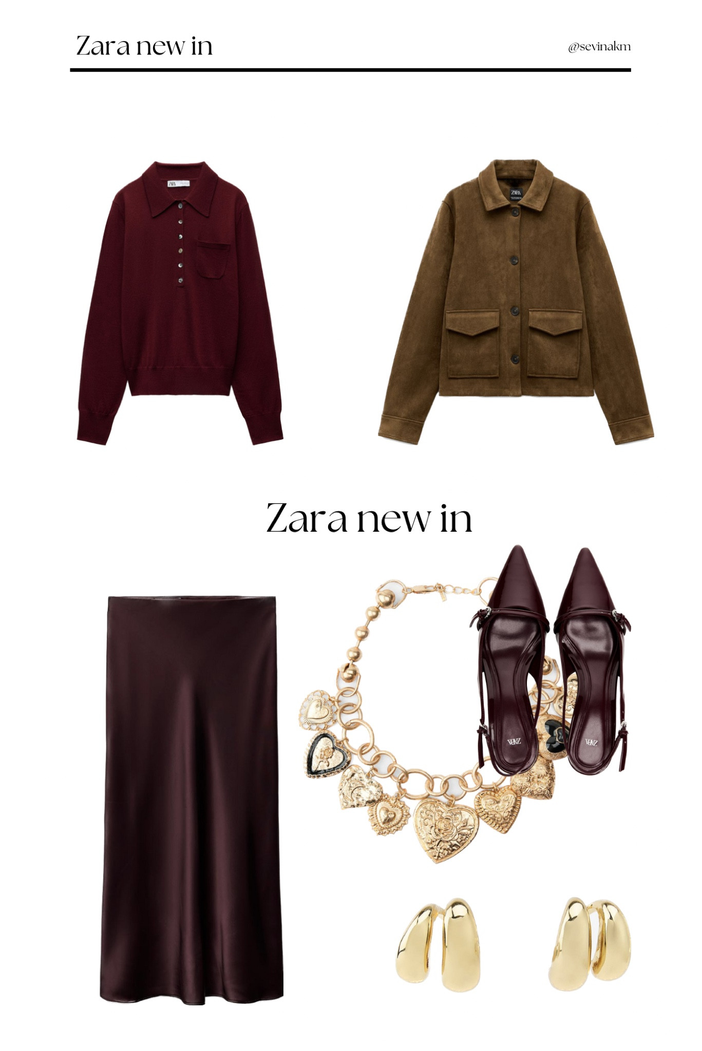 My fav new in from Zara. Burgundy is still on trend? I love this polo blouse paired with a burgundy silk skirt and pointed heels 

#LTKstyletip #LTKdatenight #LTKspring