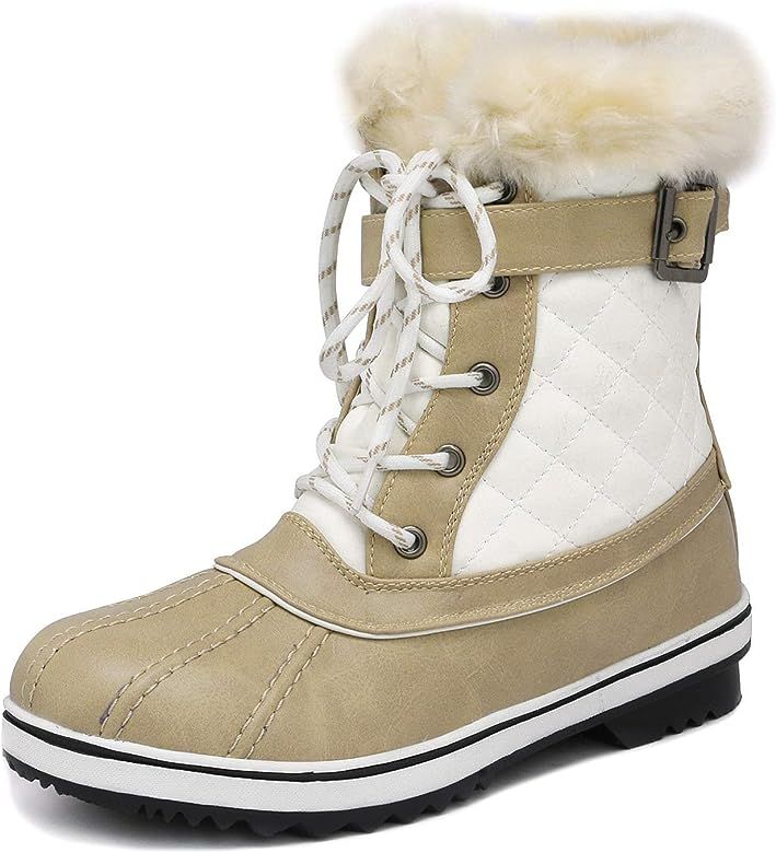 DREAM PAIRS Women's Mid Calf Waterproof Winter Snow Boots | Amazon (US)