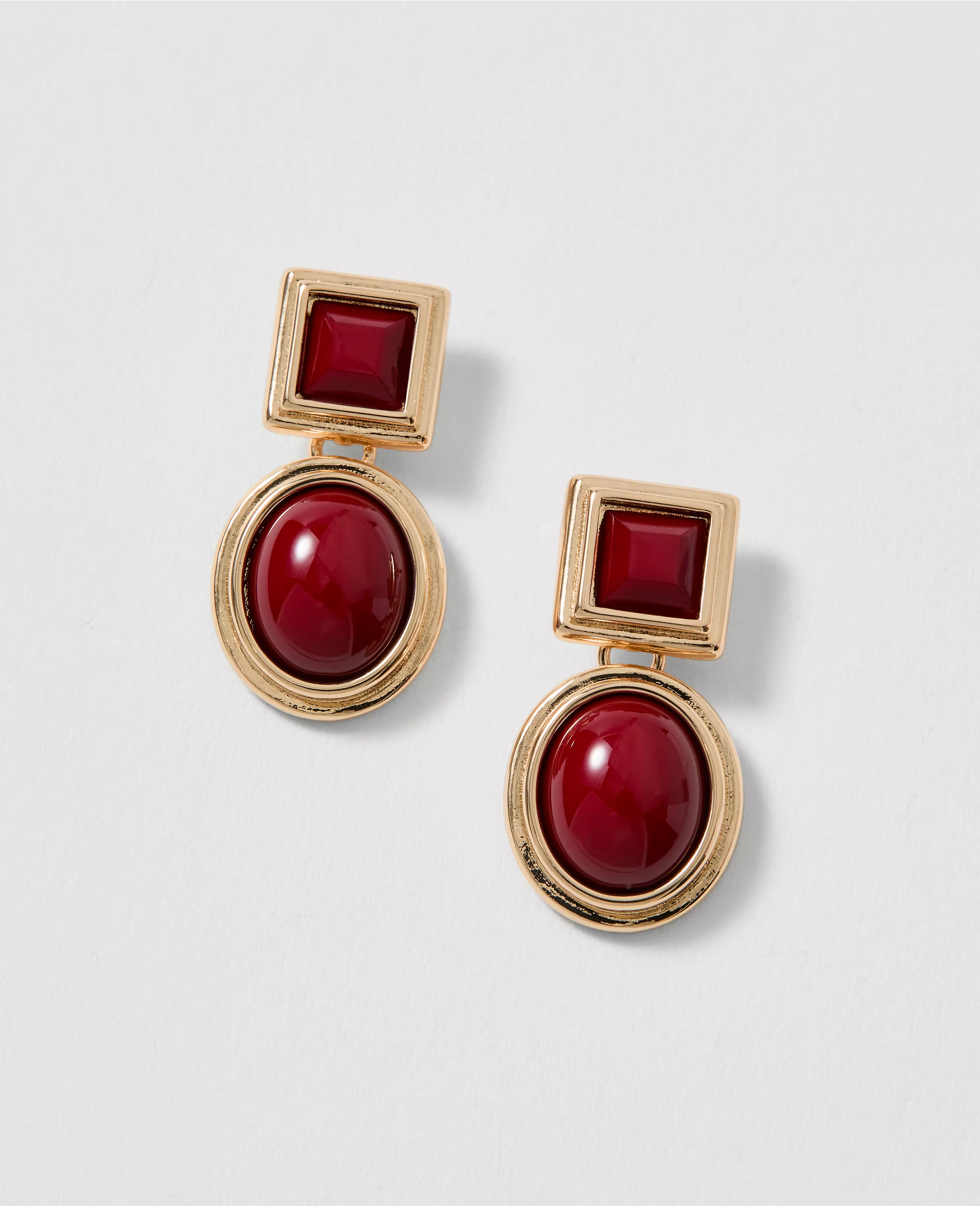 Stone Double Drop Earrings | Ann Taylor