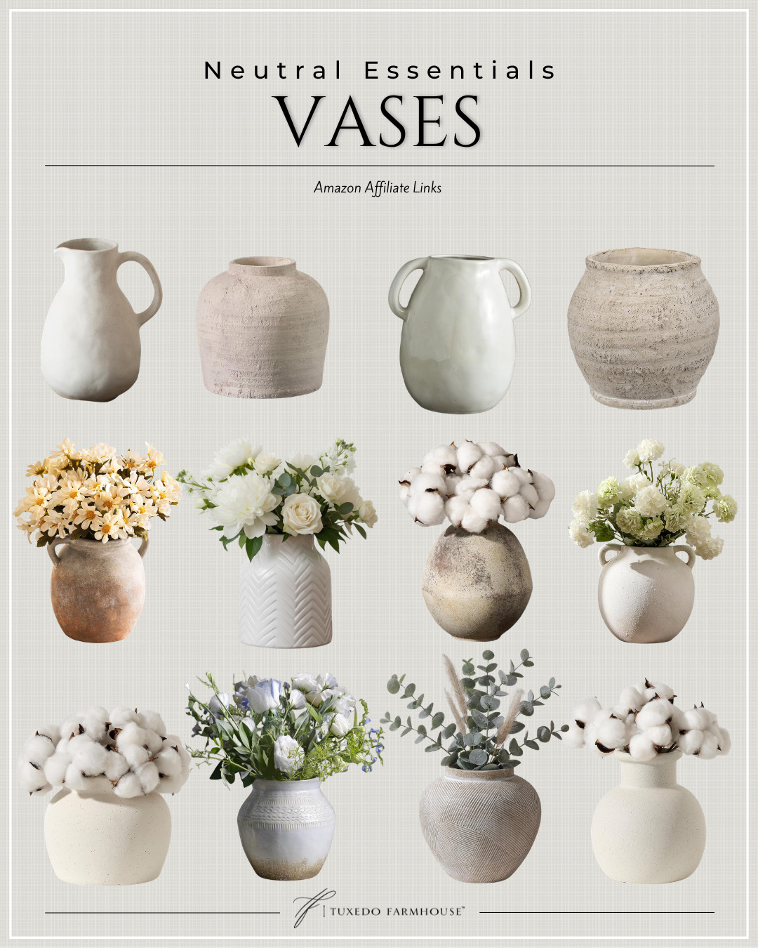 A beautiful vase is one of the easiest ways to elevate your home decor. Whether styled with fresh florals, faux stems, eucalyptus, or left empty on a shelf, these neutral vases add instant texture, warmth, and character to any space.

I'm always drawn to timeless pieces in soft creams, warm whites, and earthy finishes because they work year-round and blend seamlessly with every decorating style. From oversized statement vessels to smaller tabletop accents, these are the pieces I reach for again and again. 

 #LTKSeasonal #LTKHome #LTKSaleAlert