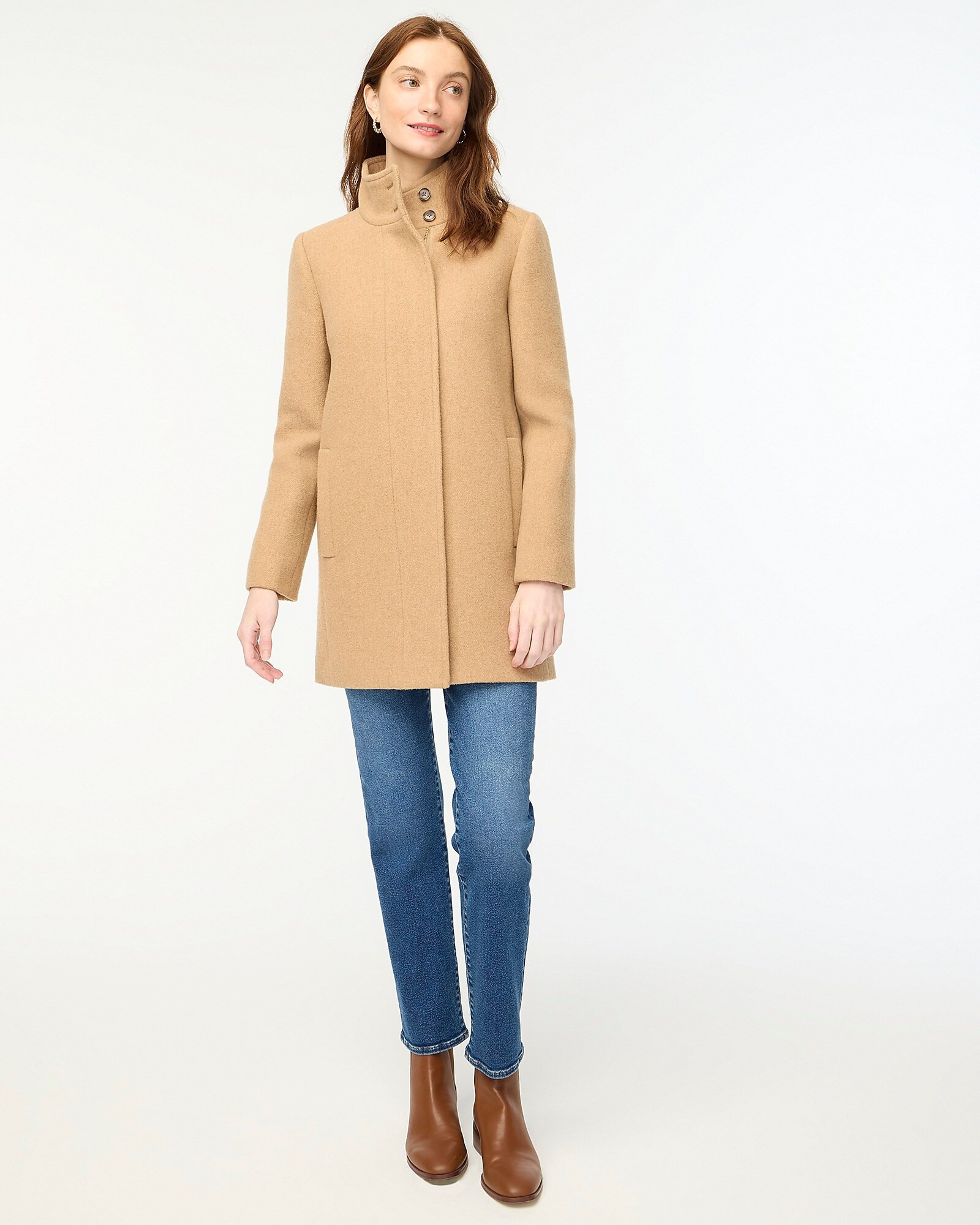 Button-neck city coat | J.Crew Factory