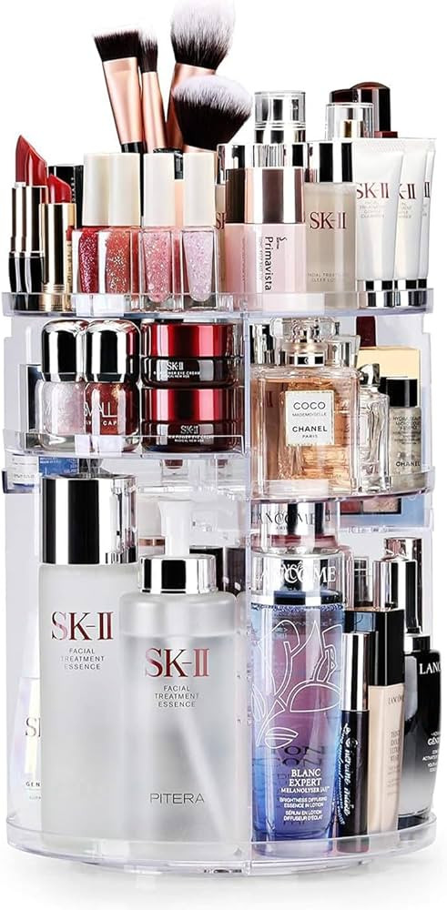 Auxmir Makeup Organiser, 360 Degree Rotating Beauty Organizer for Cosmetic Perfume Jewellery, Rev... | Amazon (UK)