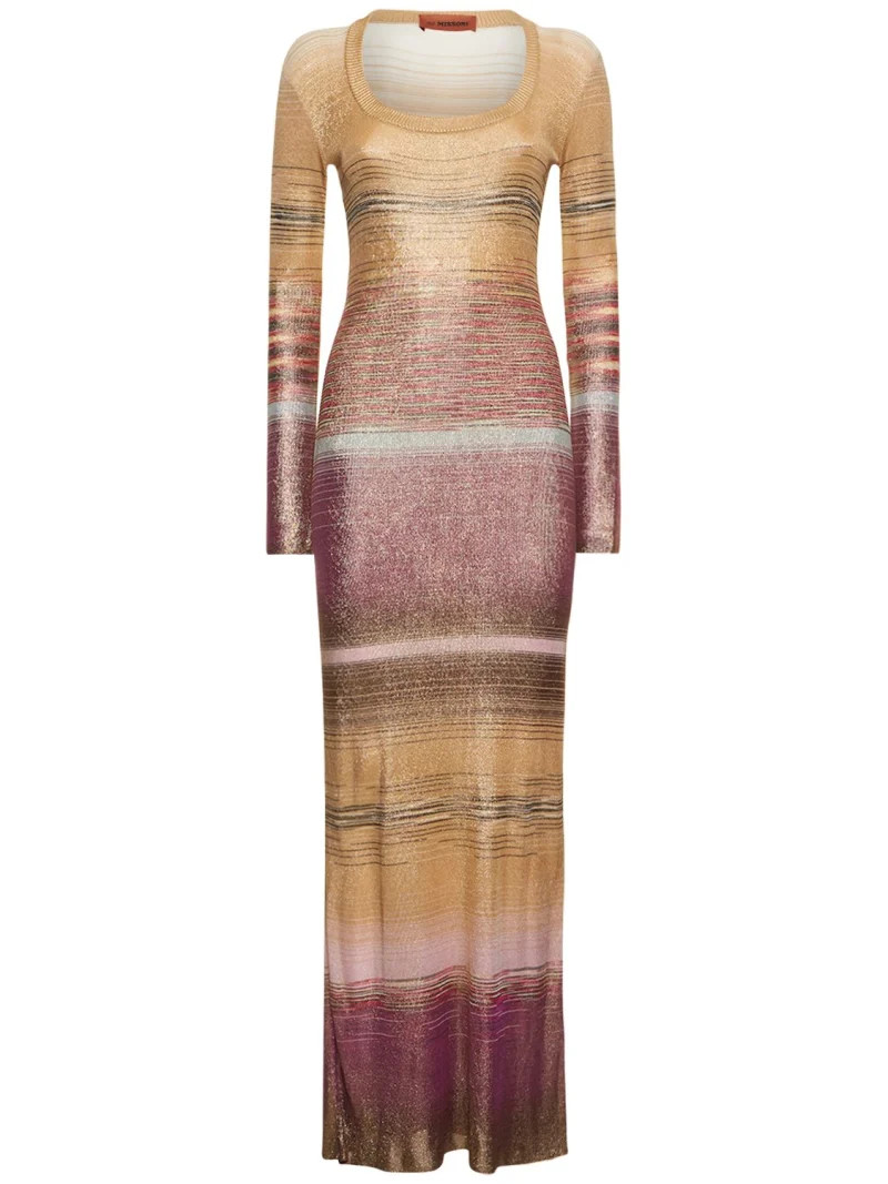 Space dyed viscose knit long dress - Missoni - Women | Luisaviaroma | Luisaviaroma