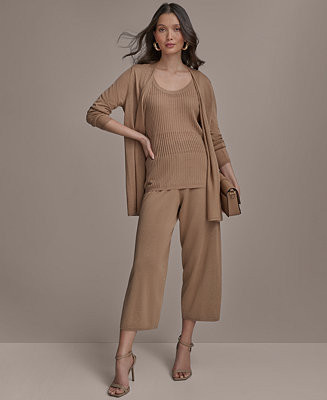 Donna Karan New York Women's Cardigan, Sweater Tank & Pull-On Pants - Macy's | Macy's