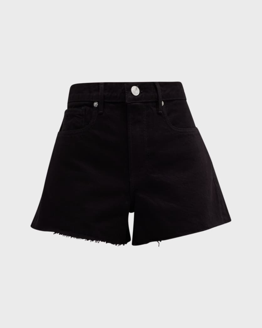 Le Brigette Raw Hem Denim Shorts | Neiman Marcus