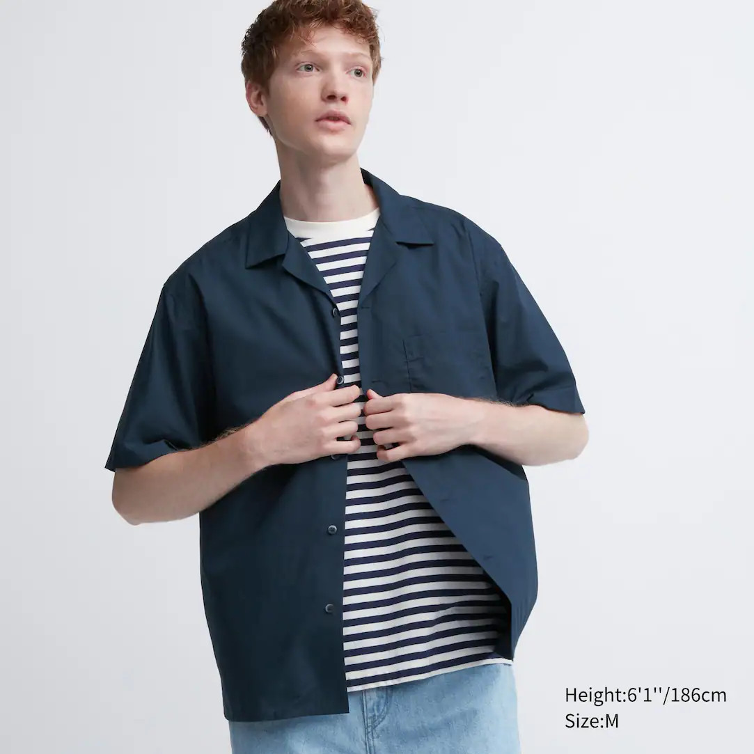 Casual Short Sleeved Shirt (Open Collar) | UNIQLO (UK)